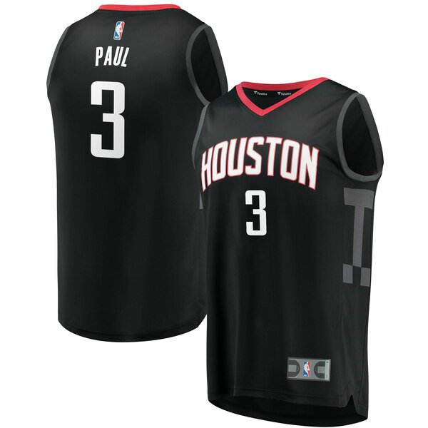 Maillot nba Houston Rockets Statement Edition Homme Chris Paul 3 Noir